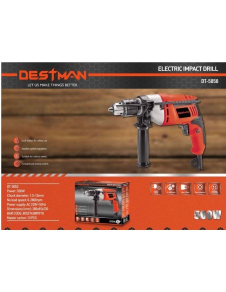 Trapano a percussione elettrico 500W destman dt-5050