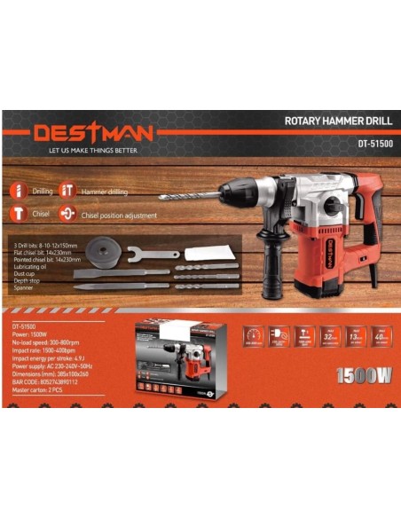 Trapano a percussione 1500W destman dt-51500