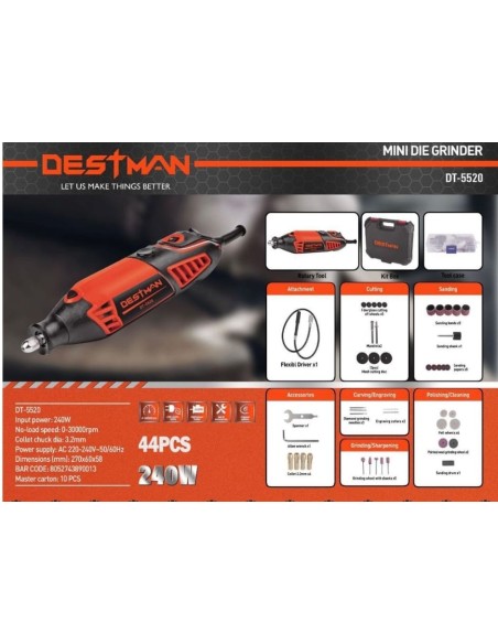 Smerigliatrice mini elettrica 240W destman dt-5520