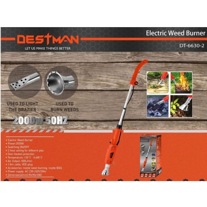 Bruciatore elettrico per erbacce destman dt-6630-2