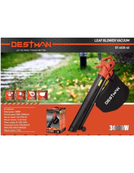 Aspirafoglie elettrica 3000W destman dt-6030-60