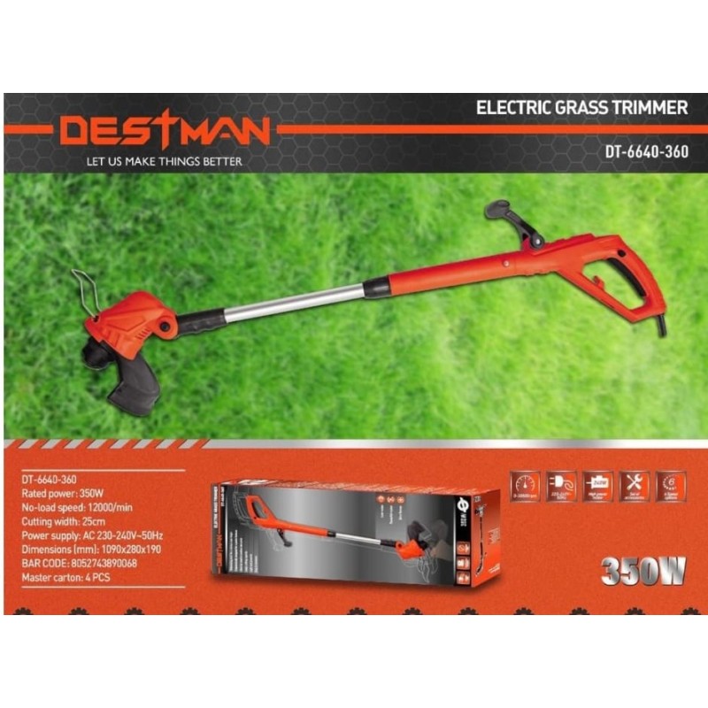 Decespugliatore elettrico 350W destman dt-6640-360