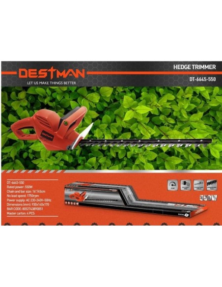 Tagliasiepi elettrica 500W destman dt-6645-550