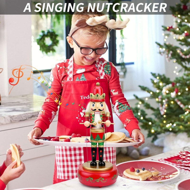 Schiaccianoci di Natale in Legno,Scatola Musicale