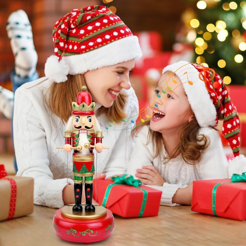 Schiaccianoci di Natale in Legno,Scatola Musicale