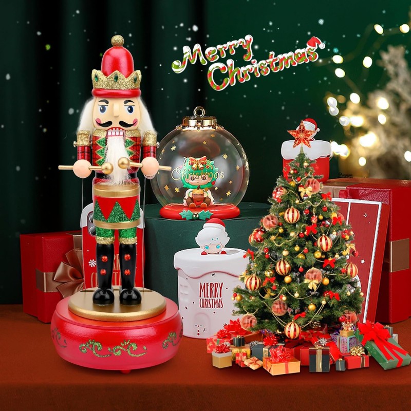 Schiaccianoci di Natale in Legno,Scatola Musicale