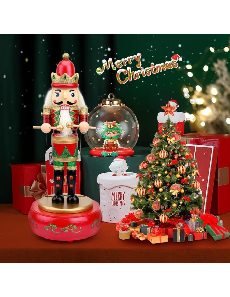 Schiaccianoci di Natale in Legno,Scatola Musicale