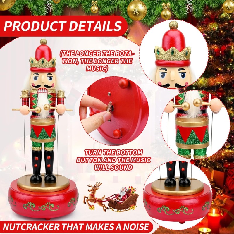 Schiaccianoci di Natale in Legno,Scatola Musicale