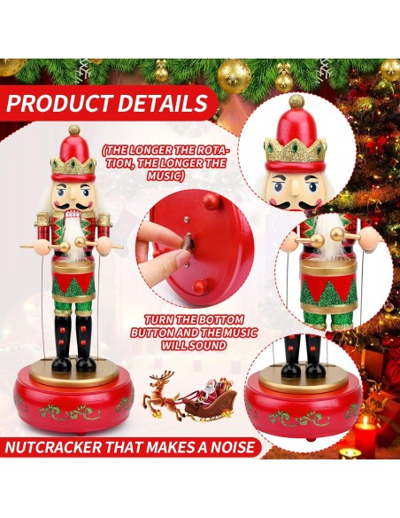 Schiaccianoci di Natale in Legno,Scatola Musicale