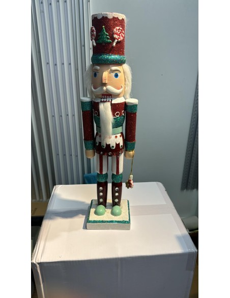 Schiaccianoci di Natale in Legno 50cm con pendolo