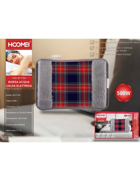 Borsa acqua calda elettrica 500W hoomei hm-8712M