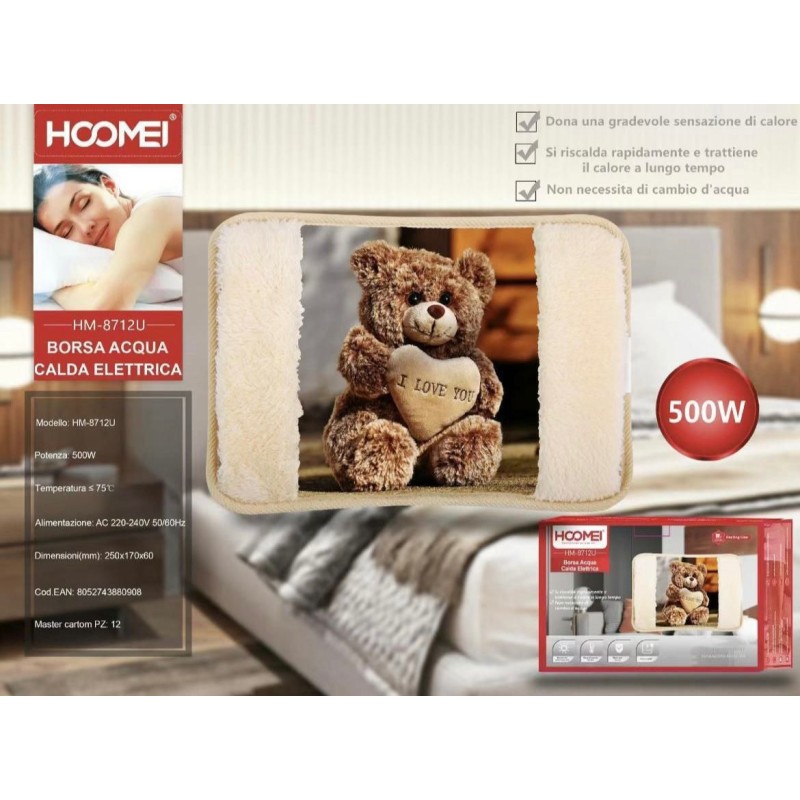 Borsa acqua calda elettrica hoomei hm-8712U