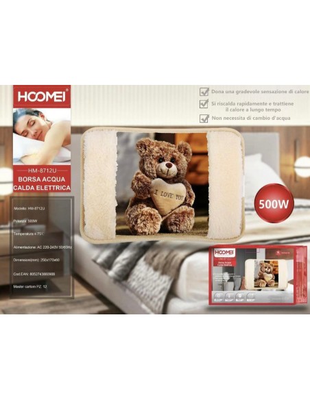 Borsa acqua calda elettrica hoomei hm-8712U