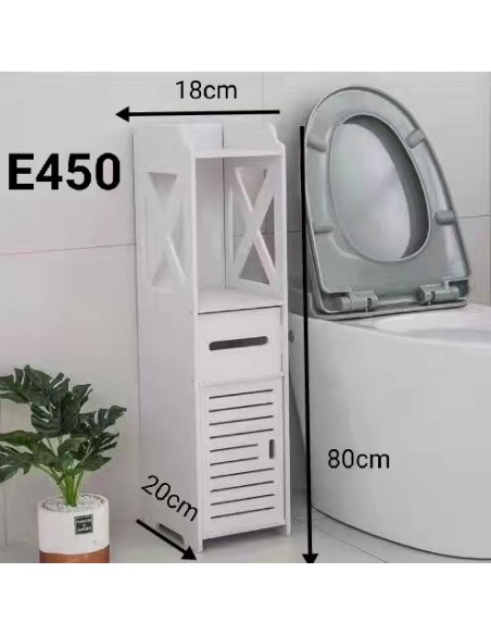 Mobiletto bagno salvaspazio legno