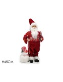 Babbo Natale 45cm con sacco e caramella