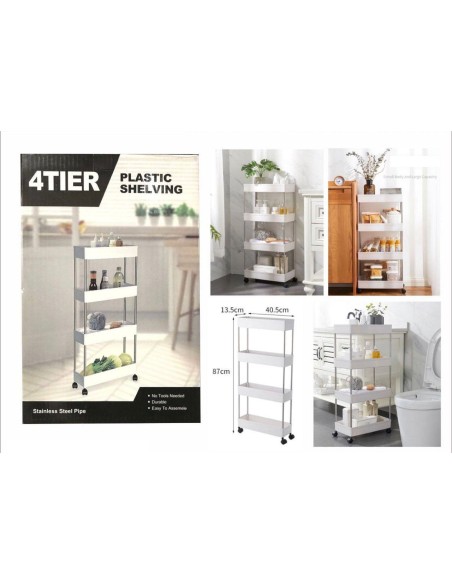 Carrello Carrellino Multiuso Mobile 4 piani