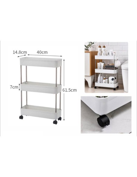 Carrello Carrellino Multiuso Mobile 3 piani