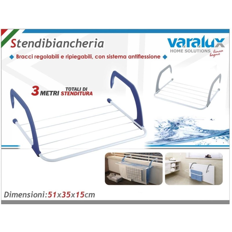 Stendibiancheria regolabile e ripiegabile 3 metri