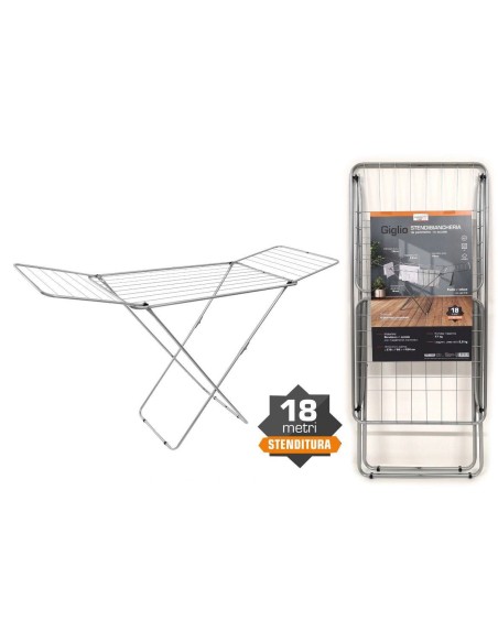 Stendibiancheria in acciaio da terra 18 metri