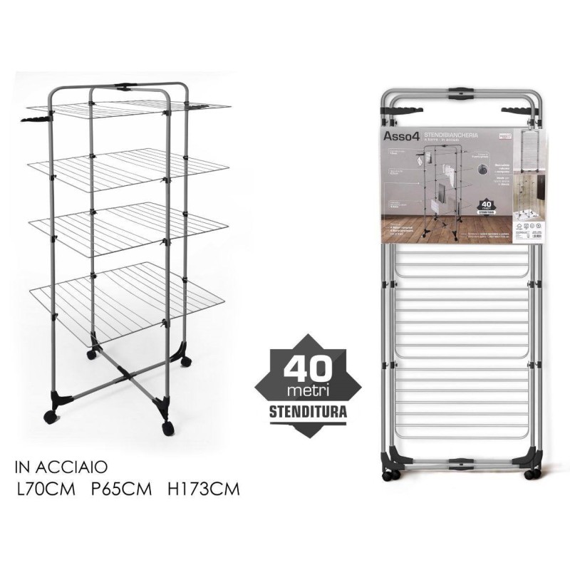 Stendibiancheria a torre in acciaio 40 metri