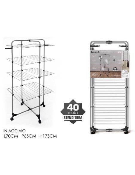 Stendibiancheria a torre in acciaio 40 metri