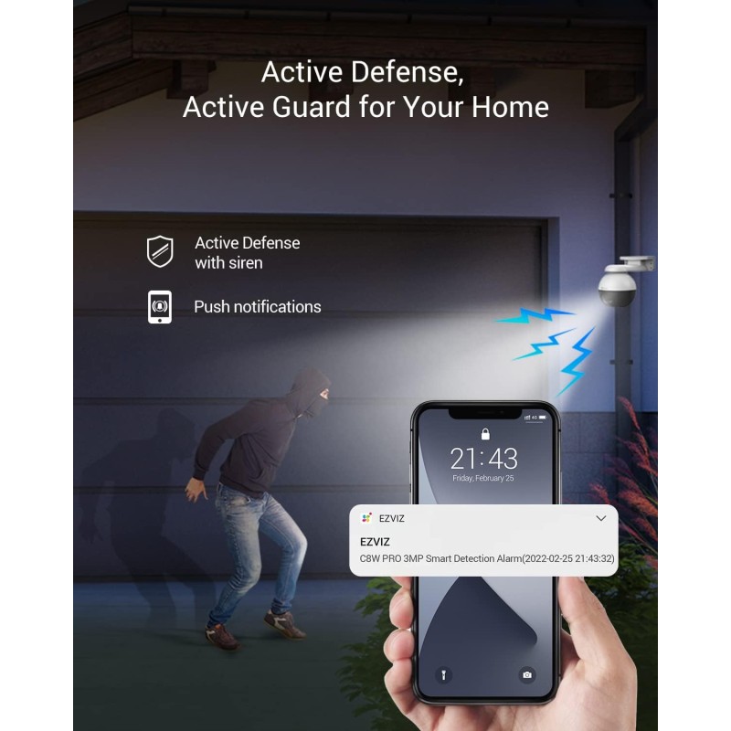 EZVIZ - Telecamera WiFi da Esterno Motorizzata...