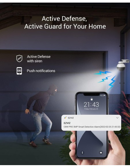 EZVIZ - Telecamera WiFi da Esterno Motorizzata 1080P 360°