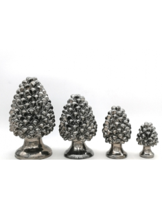 Pigne in ceramica Argento varie misure 2