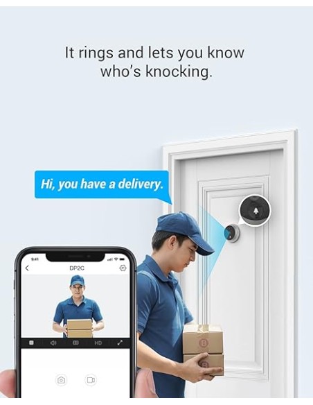 EZVIZ - Spioncino Digitale Senza Fili con Monitor 4.3" 1080P