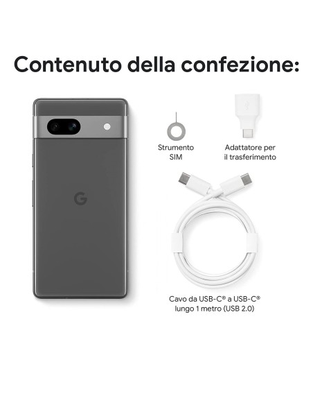 GOOGLE Pixel 7a 5G 8+128GB 6,1" Nero Carbon Black Nuovo