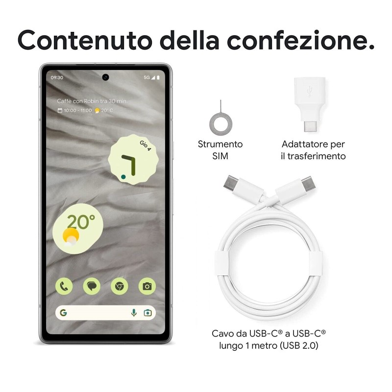 GOOGLE Pixel 7a 5G 8+128GB 6,1" Bianco Ghiaccio...
