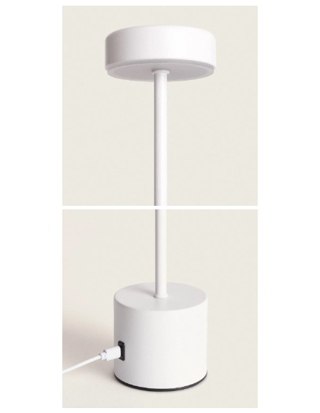 Lampada da tavolo LED ricariabile touch senza fili Bianco