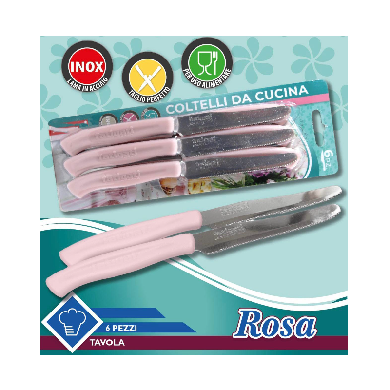 Set Rosa da 24pz Coltelli, cucchiai, forchette,...