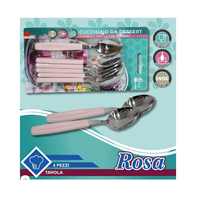 Set Rosa da 24pz Coltelli, cucchiai, forchette,...