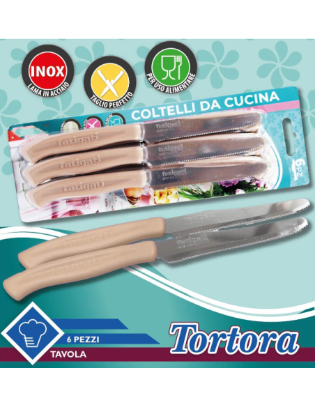 Set Tortora da 24pz Coltelli, cucchiai, forchette, cucchiaini, Fatigati Casa