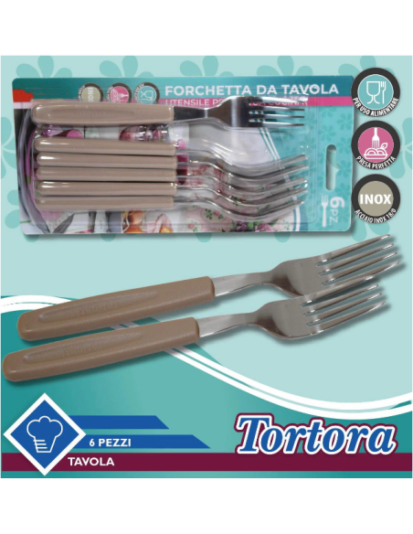 Set Tortora da 24pz Coltelli, cucchiai, forchette, cucchiaini, Fatigati Casa