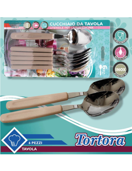 Set Tortora da 24pz Coltelli, cucchiai, forchette, cucchiaini, Fatigati Casa
