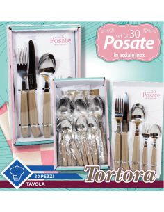Set di 30 posate in Acciaio INOX Tortora Fatigati 2
