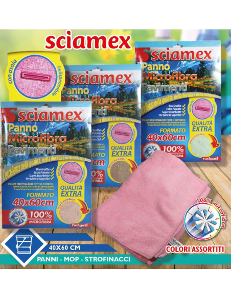 Set da 12pz Panni Microfibra Pavimenti Casa Pulizia