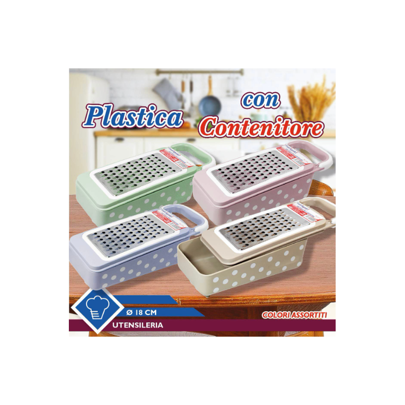 Grattuggia da Cucina con contenitore vari colori
