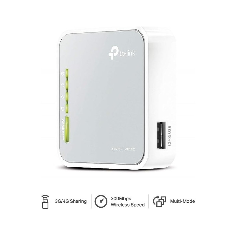 Tp-Link Tl-Mr3020 3G/4G Router Wi-Fi Portatile