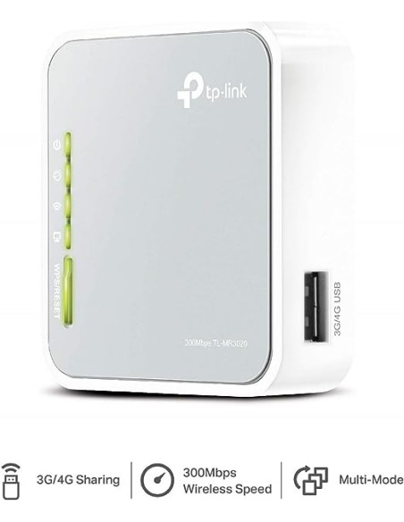 Tp-Link Tl-Mr3020 3G/4G Router Wi-Fi Portatile