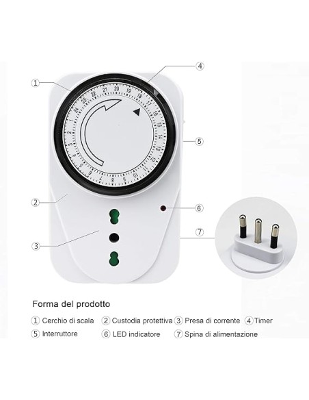 Timer presa elettrica,Programmatore Timer meccanico giornaliero