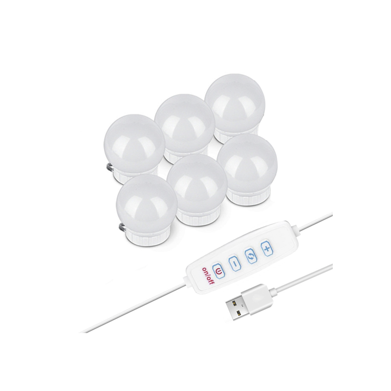 6 Lampadine led luci da specchio makeup