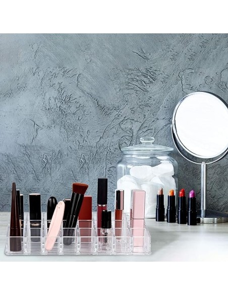 Porta Rossetti Acrilico Organizer per Rossetto Trasparente