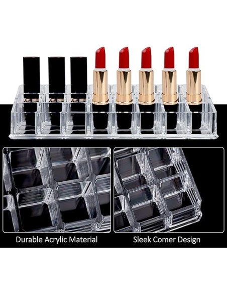Porta Rossetti Acrilico Organizer per Rossetto Trasparente