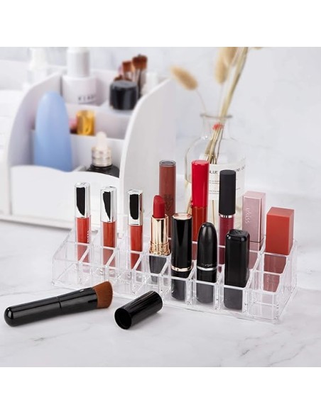 Porta Rossetti Acrilico Organizer per Rossetto Trasparente
