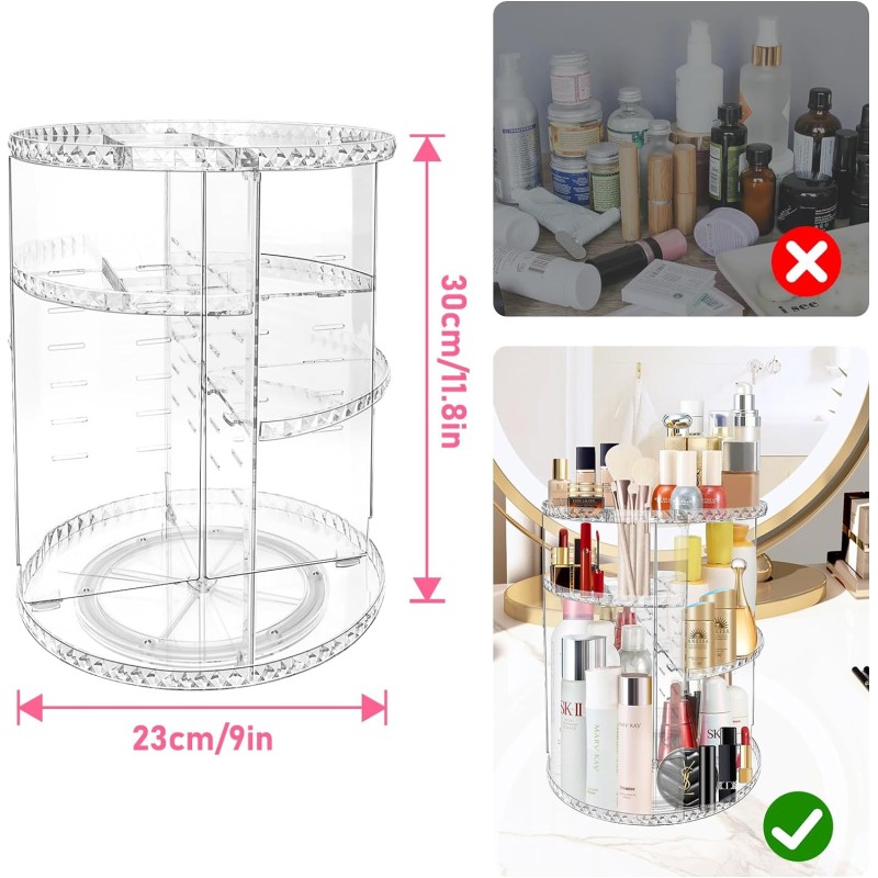 Organizzatore per Trucco Rotante a 360°