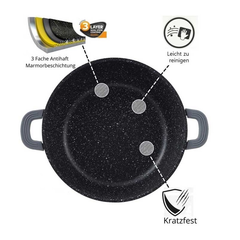 Cheffinger Set Di Casseruole Diamantate Rosa