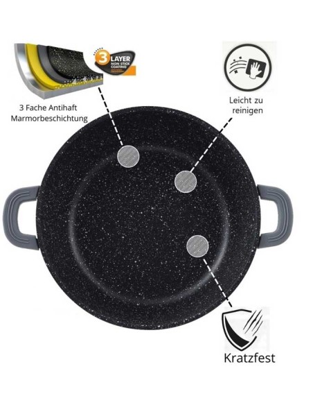 Cheffinger Set Di Casseruole Diamantate Rosa